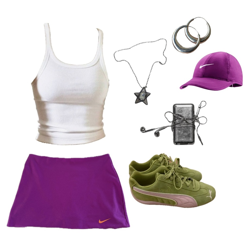Nike Fuchsia Skirt with Orange Swoosh
